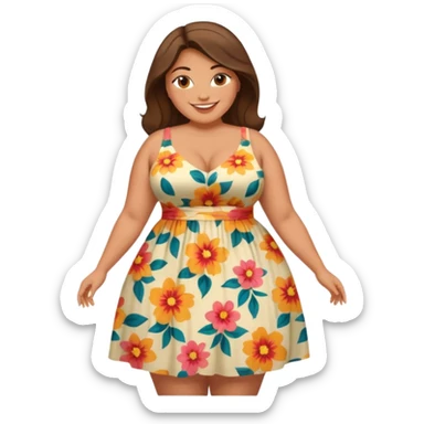 full-figured woman with a large bum sticker