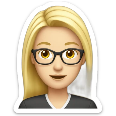 blond english teacher sticker