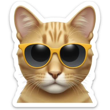 Cat with sunglasses sticker