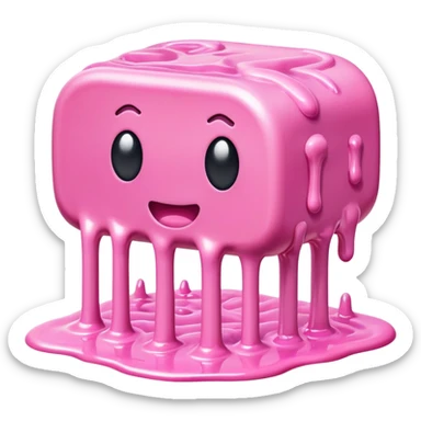 surreal melting SPAM land landscape sticker