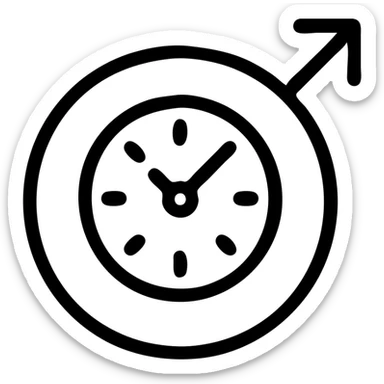 Planet Neptune with a clock inside of it sticker