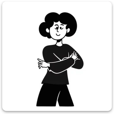 a person saying no, expressive gesture sticker