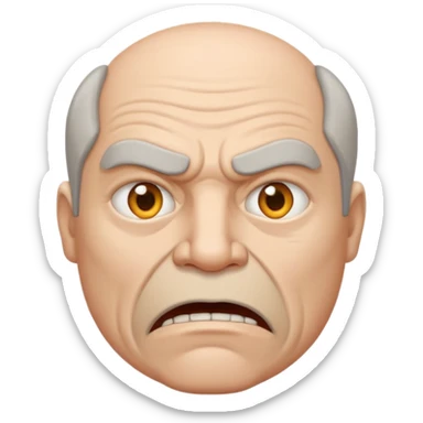 50 year old white male with an open mouth. Only his mouth is made of concrete with thick sides resembling a street gutter. He should look slightly angry but the joke is on him. sticker