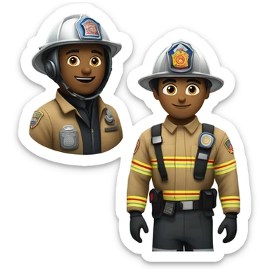 Firefighter cop sticker