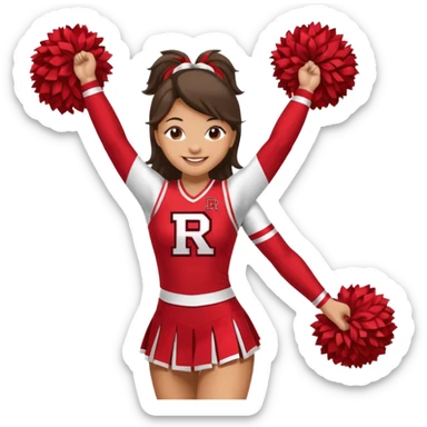 Rutgers full body Cheerleader sticker
