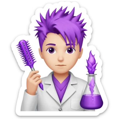 purple mutant hairdresser sticker