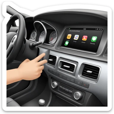 hands removing car dashboard panel, disassembling car interior sticker