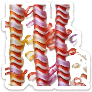 A accordion style ribbon candy  sticker