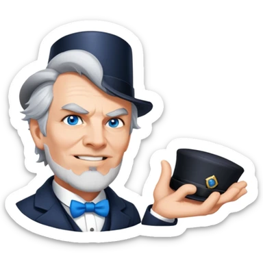 Detective with a tophat sticker