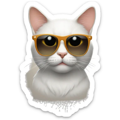 Cat with sunglasses sticker