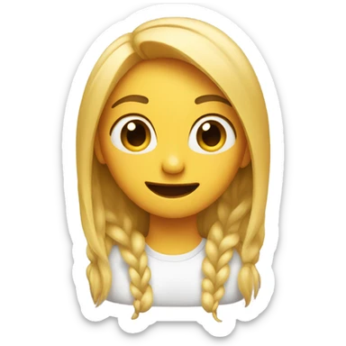 emoji with a smirk while she puts her hair behind her ear😭😭😭 sticker