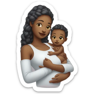 taking care of the baby white skin sticker