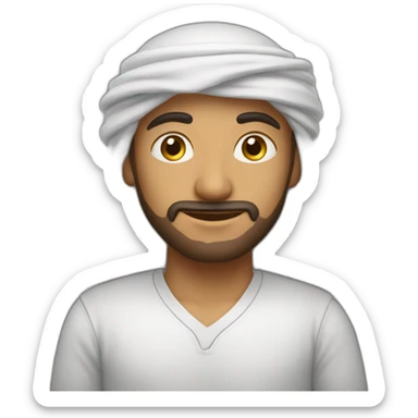 Petit arabe avec une calvitie qui fait du foot  sticker