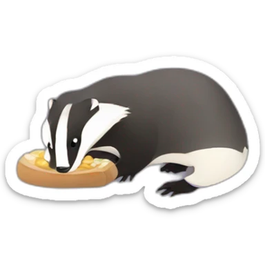 badger eats cobra sticker