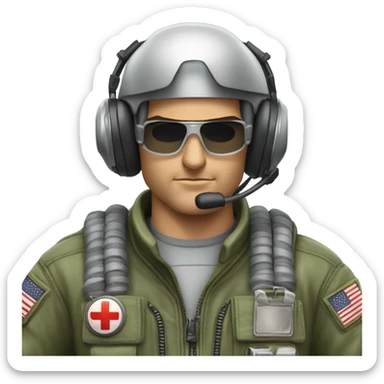 tom cruise flying a helicopter sticker