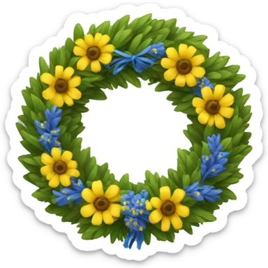 Wreath ukrainian sticker