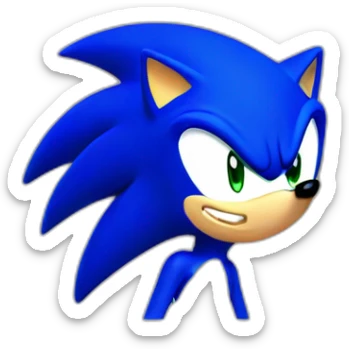 Sonic shadow knuckles ami chaos sticker