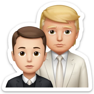 Donald trump x elon musk if they had a kid sticker
