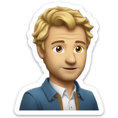 Un fou qui prends un roi au échecs sticker