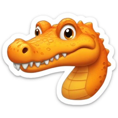 orange crocodile sticker