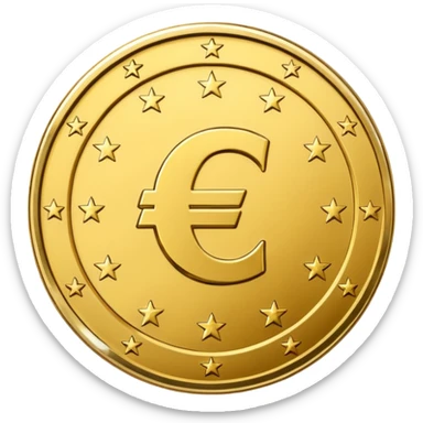 euro coin sticker