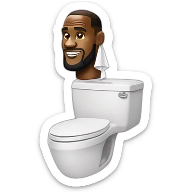 Lebron James avec un rouleau de papier toilettes  sticker