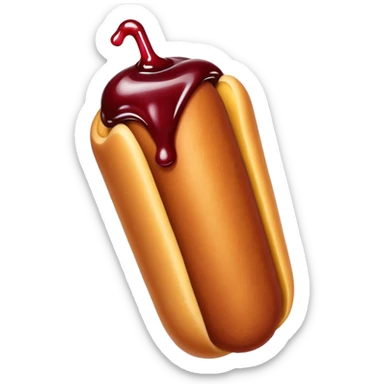 A corndog dipped in wine sticker