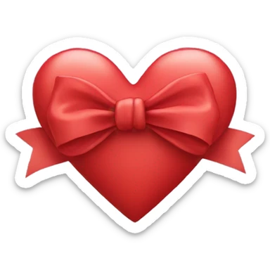 Heart with bow  sticker