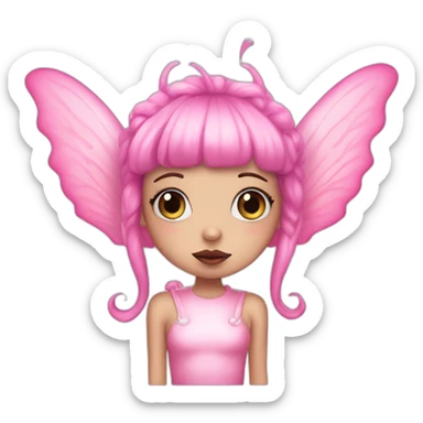 Melanie Martinez pink alien fairy sticker