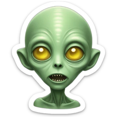 alien con signo de preguntar sticker