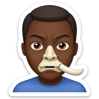 Cannibal with bone through nose sticker