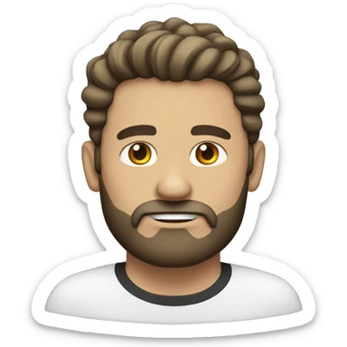 Hombre blanco con barba, pelo canoso  sticker