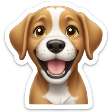 excited-puppy-facing-left sticker