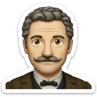 Ukrainian writer of the 19th century, with a mustache sticker