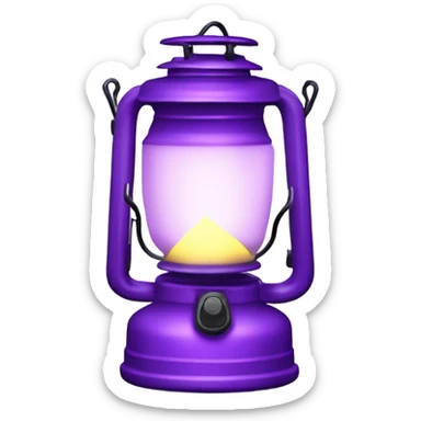 Realistic tlight purple camping lantern sticker