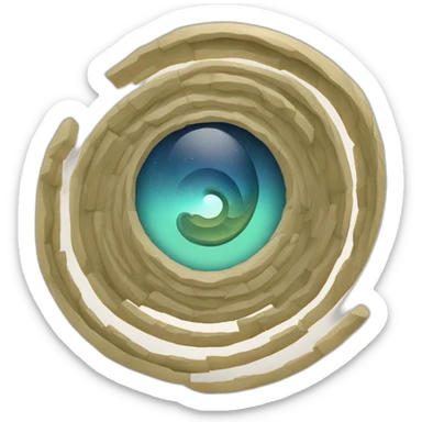 Un portail en spirale sur un monde merveilleux. Détaillé et irisé. sticker