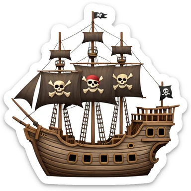 simple Pirate Ship Ride  sticker