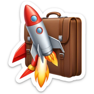 briefcase and rocket sticker