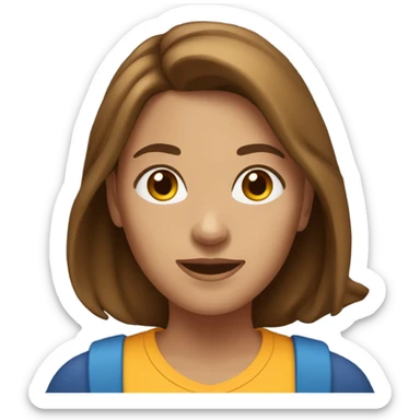 25 years old woman, sportive with brown hair sticker