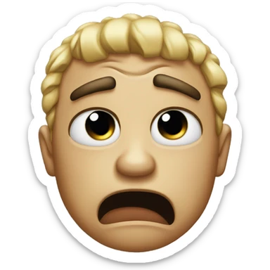 an angry crying emoji sticker