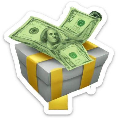 money flying gift sticker