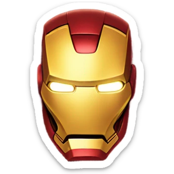 Iron man mask sticker
