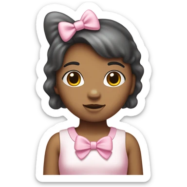 Hello kitty but the bow is pastel pink sticker