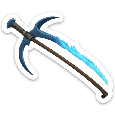 Blue Fire Scythe sticker
