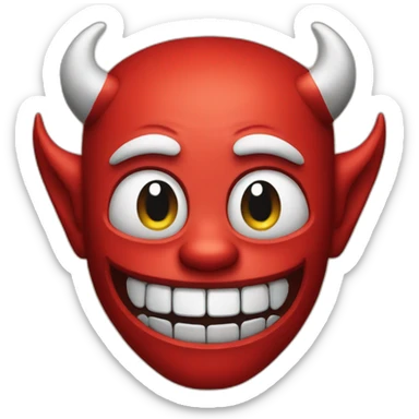 devil with a lot of money sticker