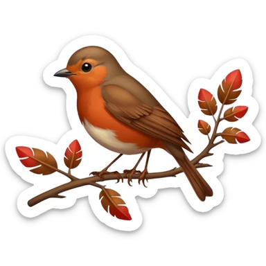 Robin bird sticker