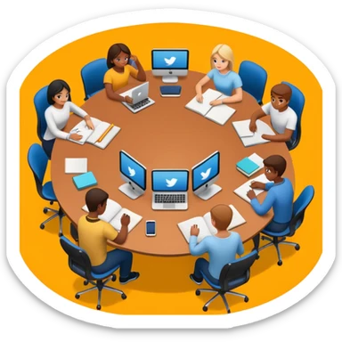 Birdseye view of large study space with students working separately add students sticker