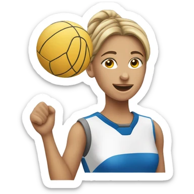 ragazza che cade a pallavolo sticker