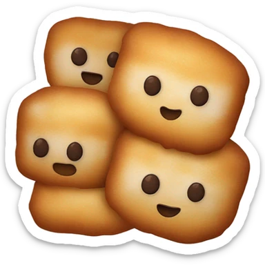 pillow beignets flat sticker