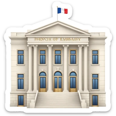 building of the French Embassy in the United States sticker